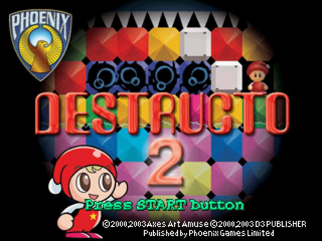 Destructo 2 title screen for Playstation